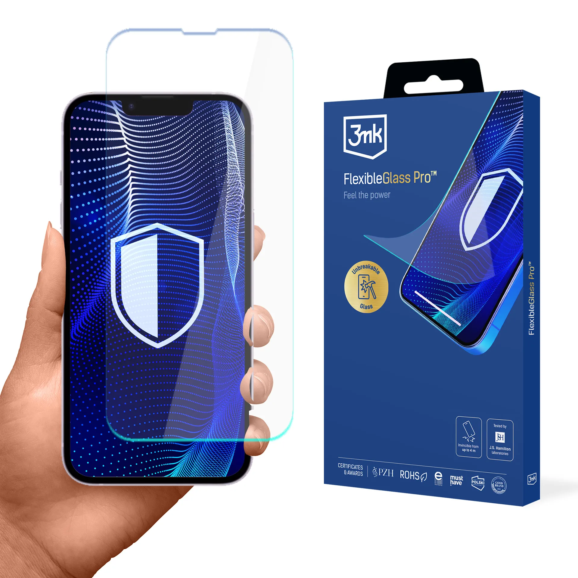 Verre incassable pour Apple iPhone 16E - 3mk FlexibleGlass Pro